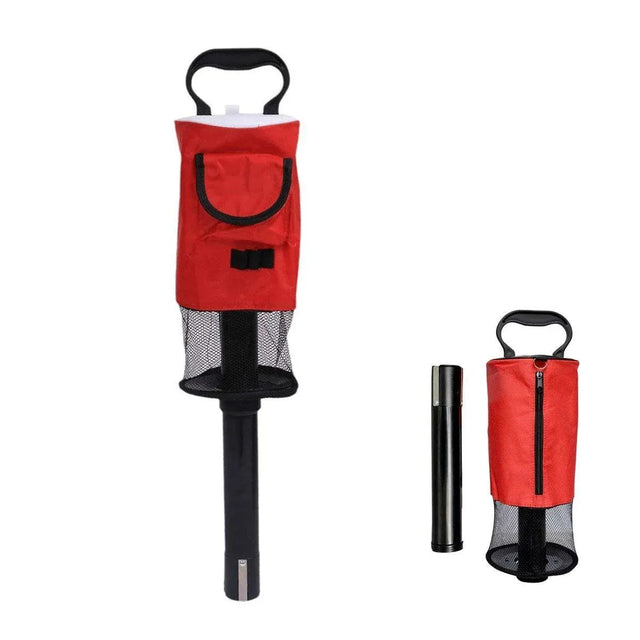Golf Mesh Ball Pickup Tube Golf Accessories Portable Golf Ball Tool - Red