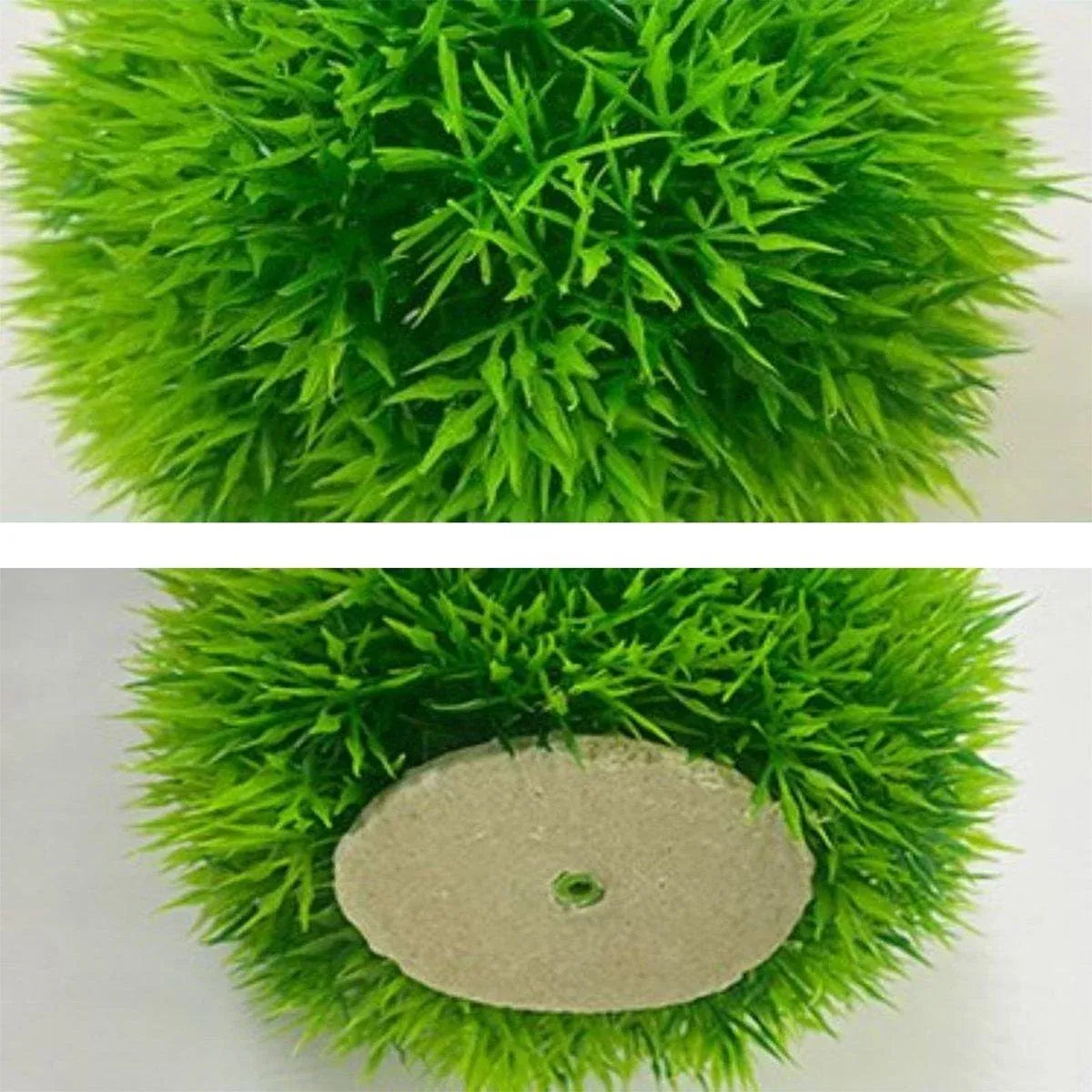 Aquarium Fish Tank Landscape Decoration Plastic Simulation Grass Flower Ball - Large-2pcs
