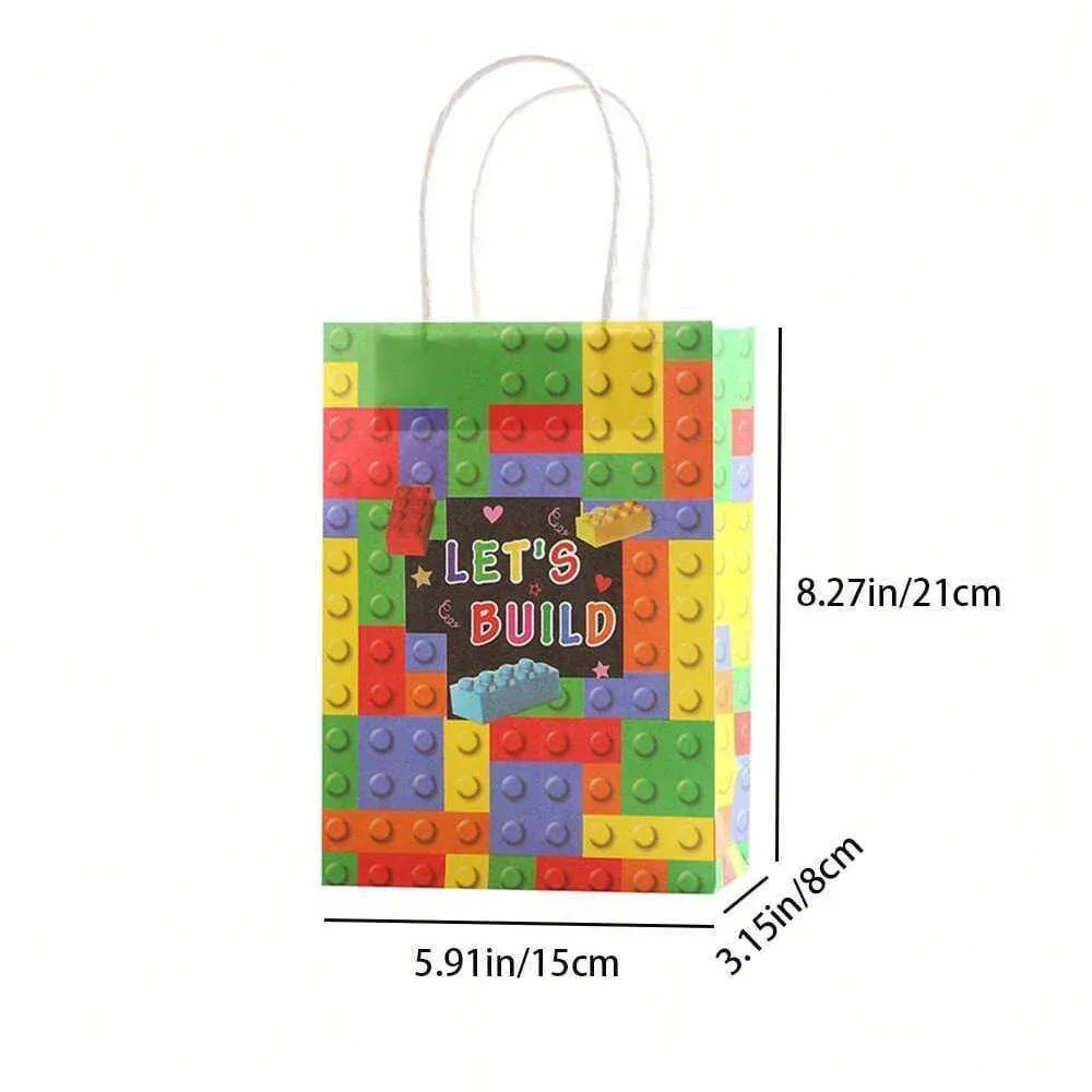 30PCS Ball Kraft Paper Gift Bag Festivals tote Favor Green Football 30pcs