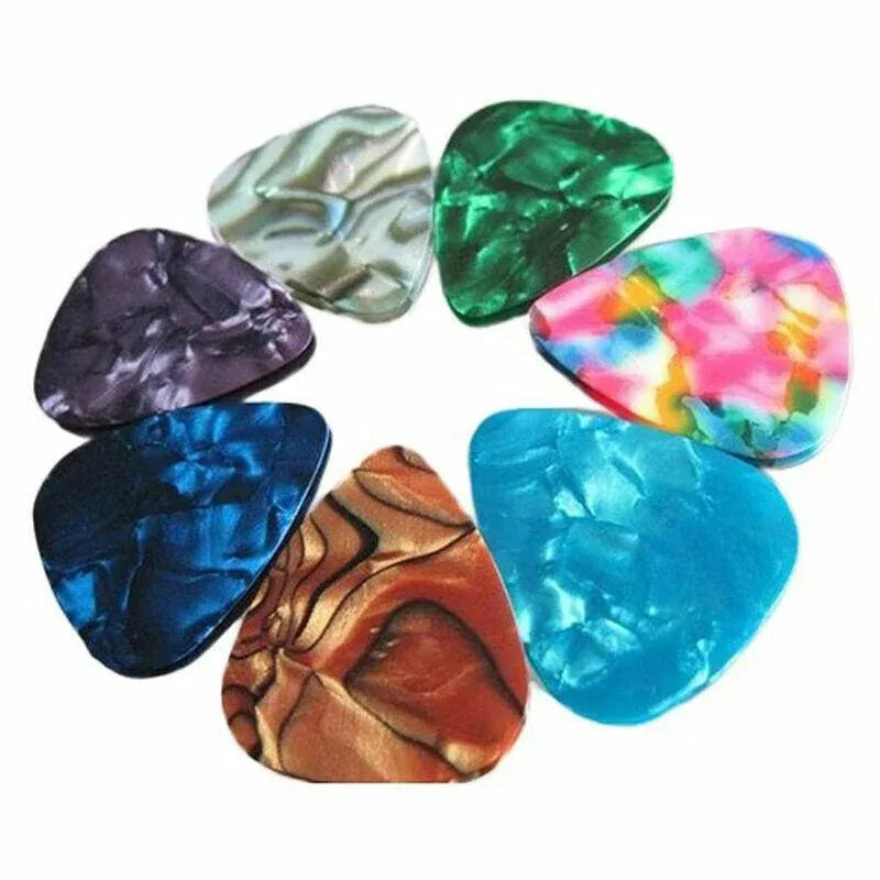 20X Multicolor Celluloid Acoustic Electric Guitar Picks Plectrums Thin 0.46mm