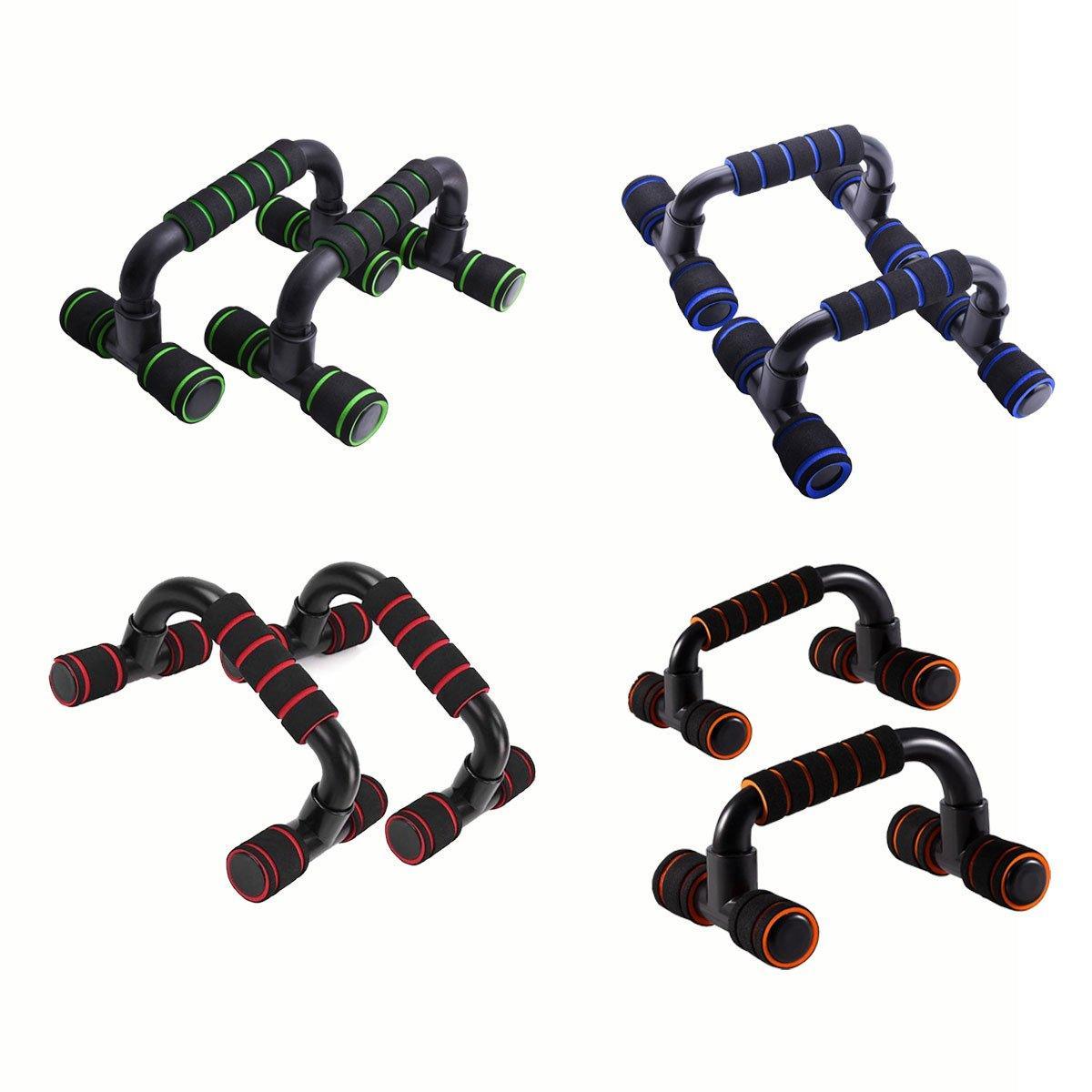 H Shaped Push Up Bars Home Fitness Equipment for Chest Arm Shoulder Training - Orange