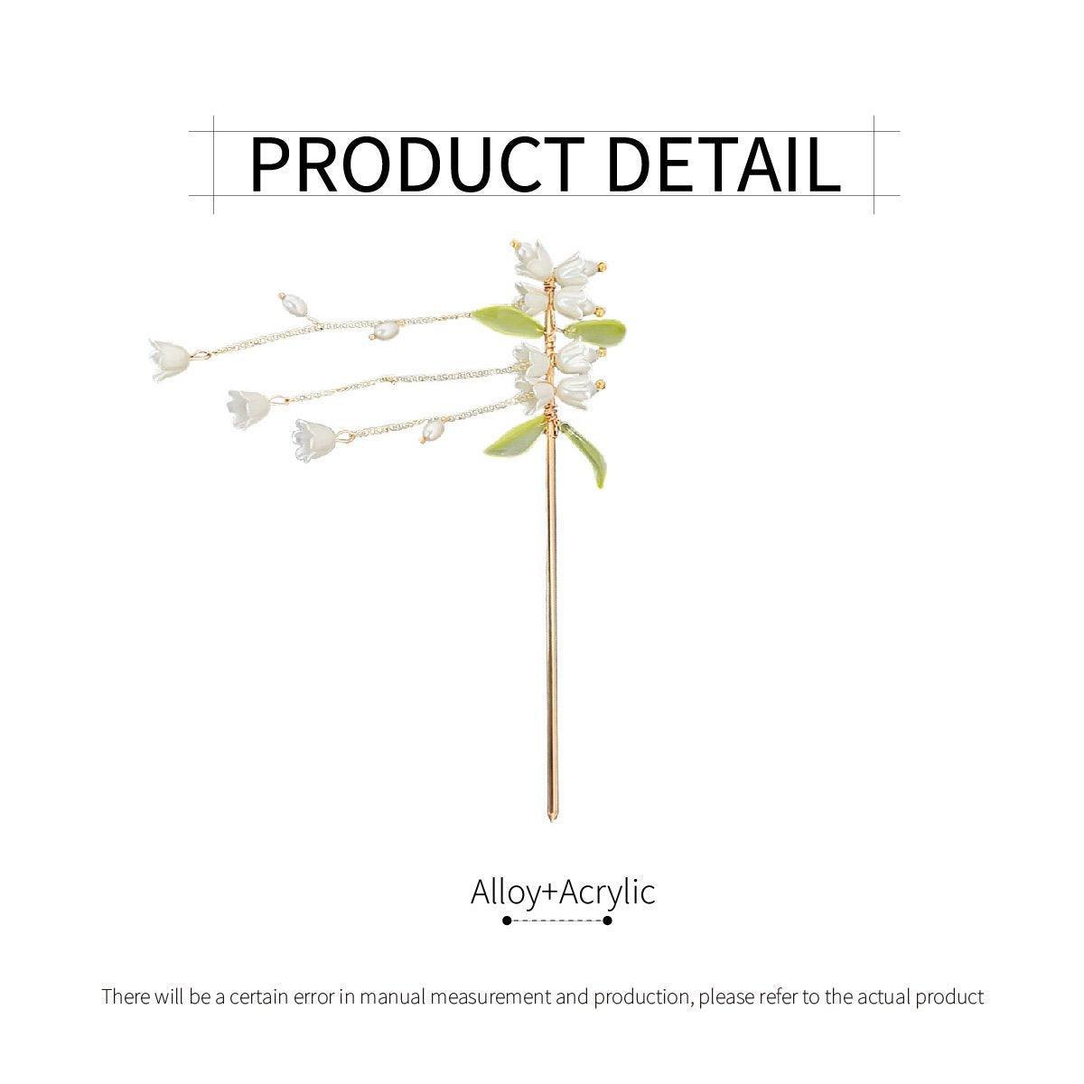 Chinese Style Lily of the Valley Fringe Hairpin Hanfu Headdress Accessories
