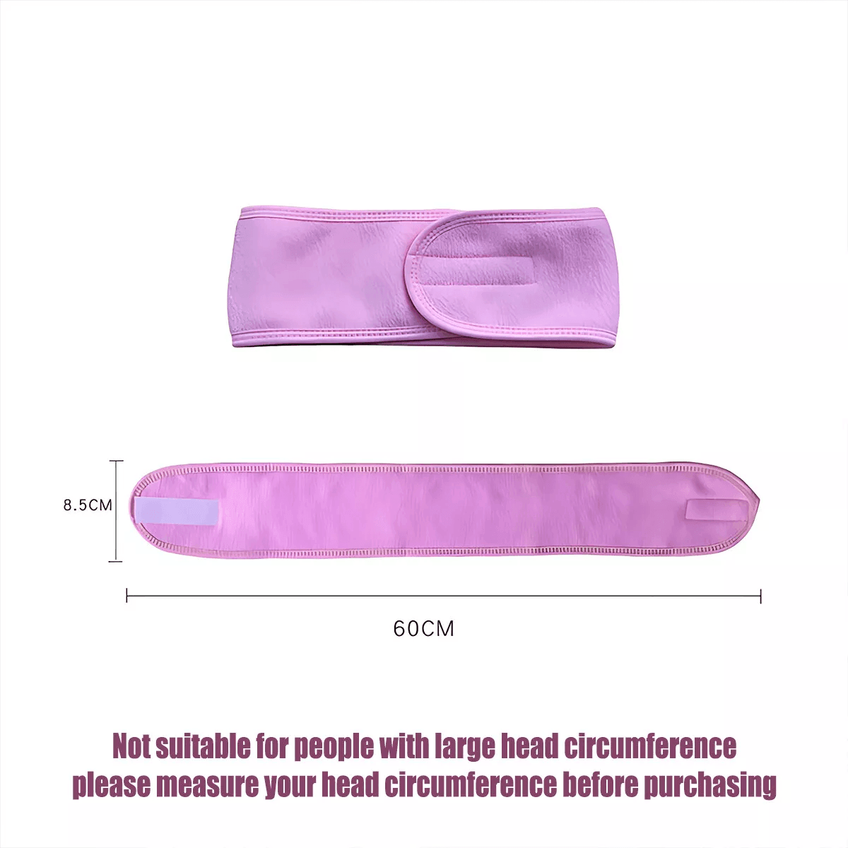 8-Colours Wrap Head Band Hairband Hair Band Adjustable Facial Make Up Face Wash Au - Black