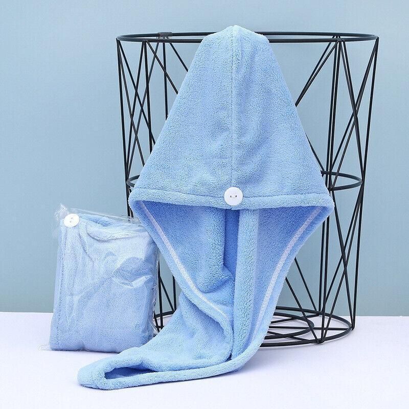 Fast Dry Hair Cap Wrap Towel Quick Drying Turban Bath Head Magic Wrap Hat Spa Au - Pink