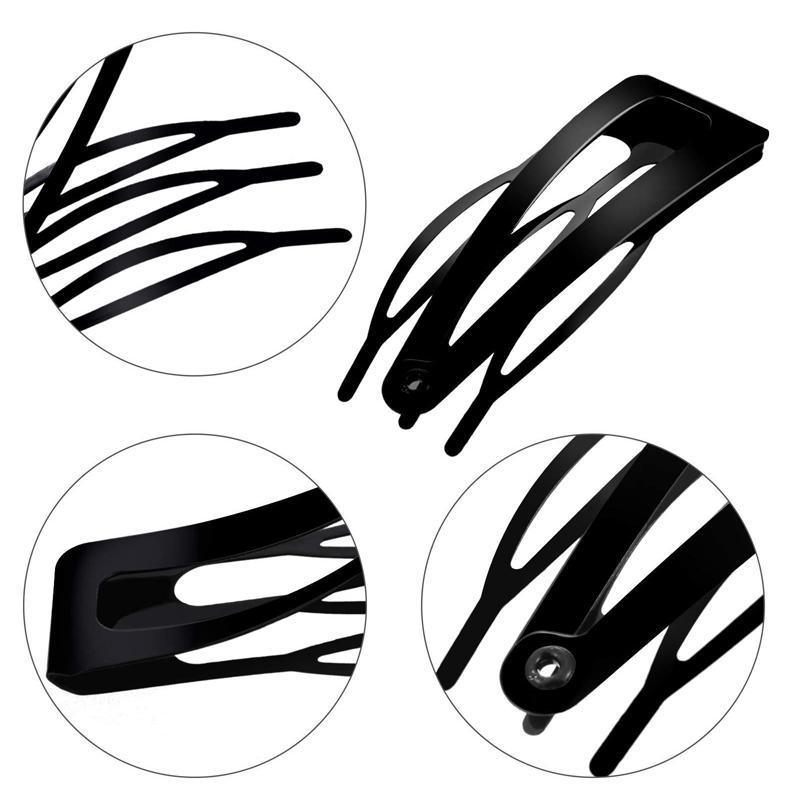 UP 30X Double-grip Hair Clips Metal Snap Barrettes Hair Styling Tool Women Girls - Gold(10PCS)