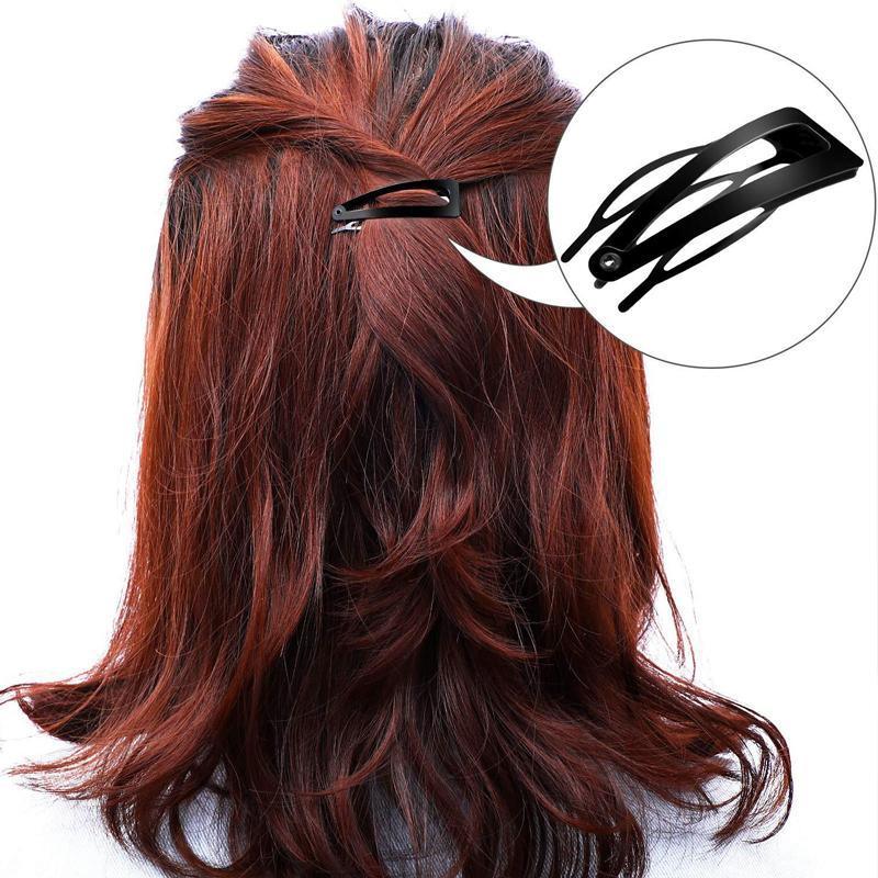 UP 30X Double-grip Hair Clips Metal Snap Barrettes Hair Styling Tool Women Girls - Gold(10PCS)