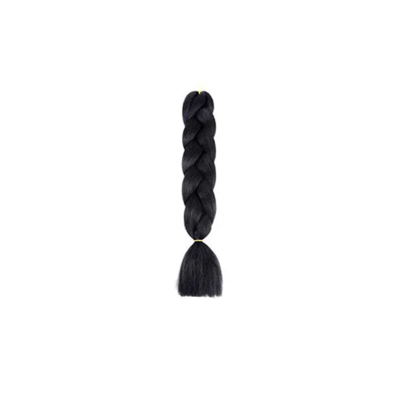 Coloured Jumbo Braiding Hair Extensions Braids Twist Hight Temperature Kanekalon - 1#