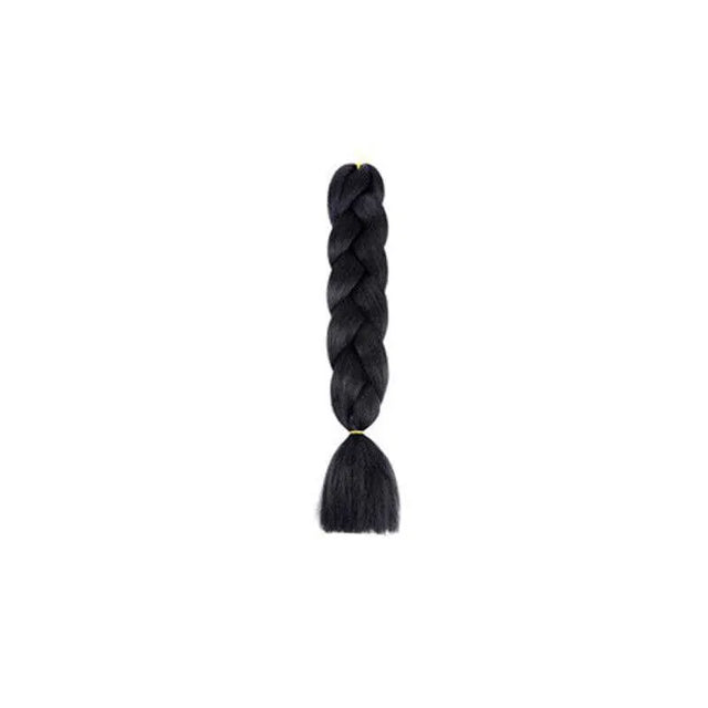 Coloured Jumbo Braiding Hair Extensions Braids Twist Hight Temperature Kanekalon - 1#