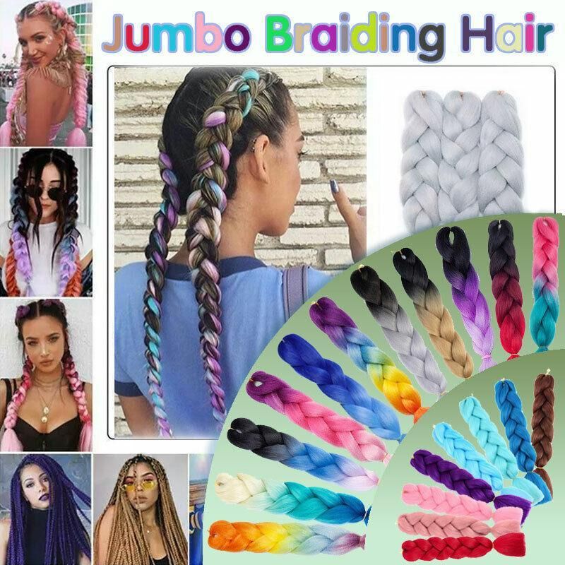 Coloured Jumbo Braiding Hair Extensions Braids Twist Hight Temperature Kanekalon - 4#