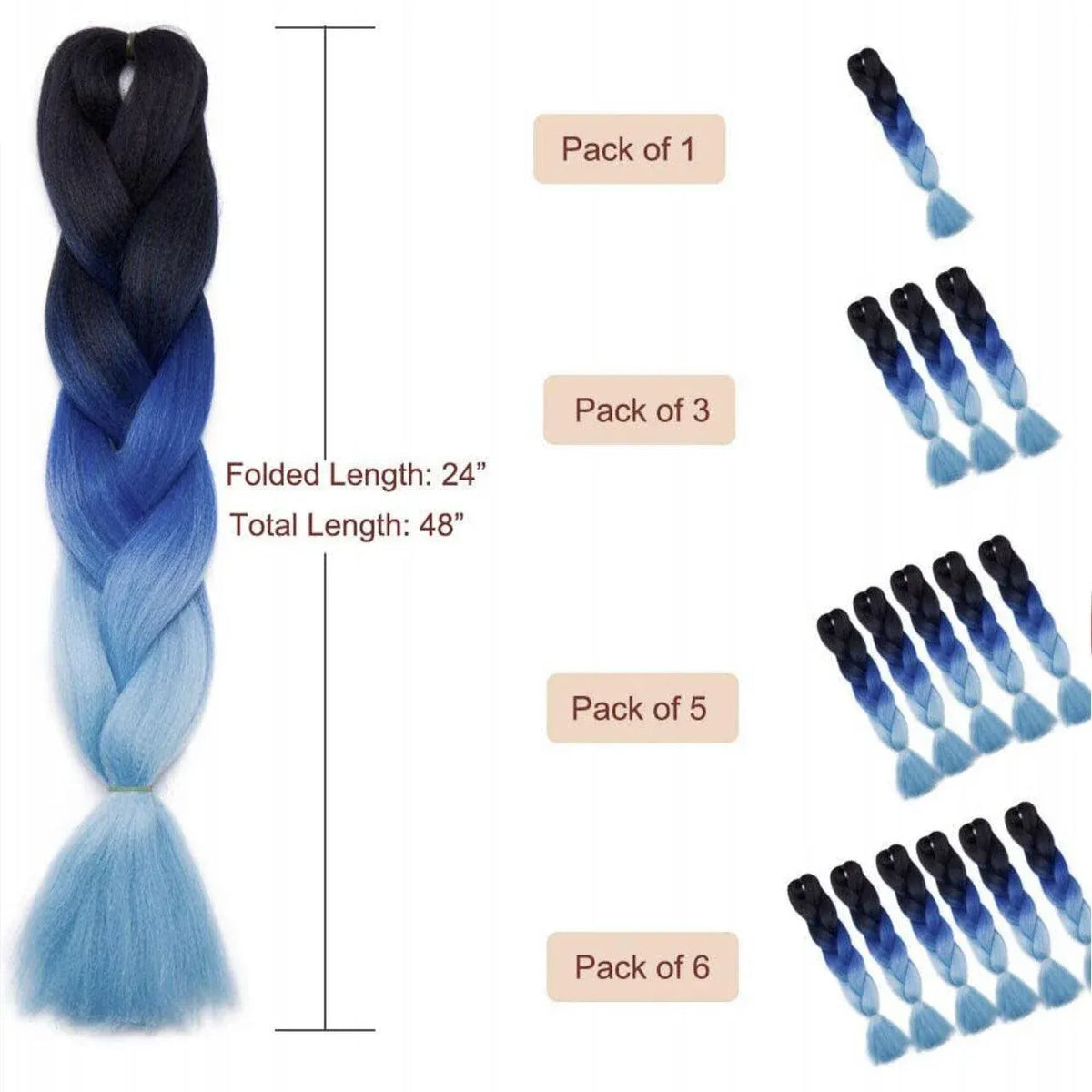 Coloured Jumbo Braiding Hair Extensions Braids Twist Hight Temperature Kanekalon - C22