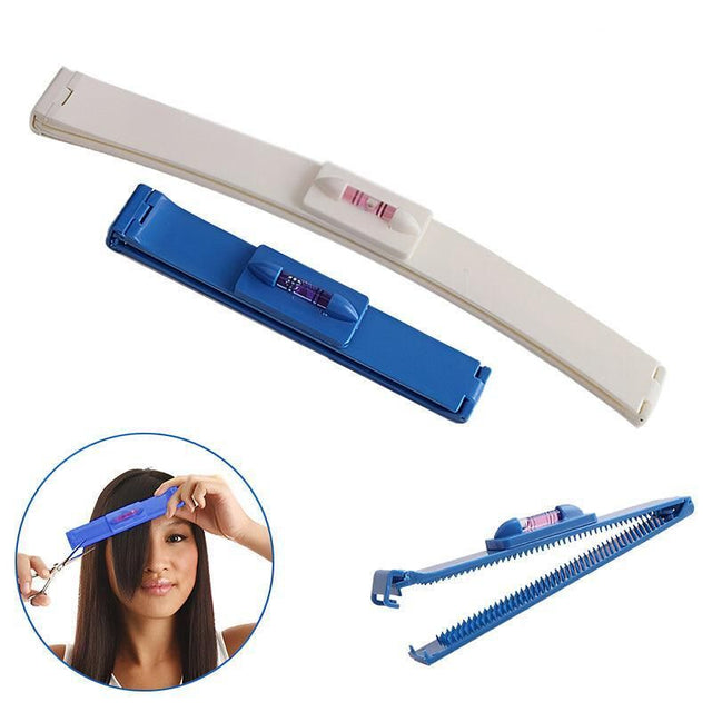 Hair Cutting Guide Tool Set for Bangs and Layers Fringe Trim Comb with Level Clips