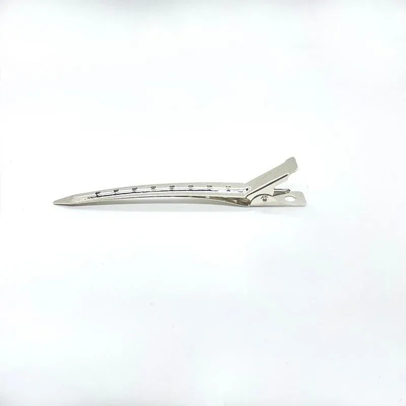 6-54X 9cm Hairdressing Sectioning Hair Clips Duck Bill Hairpin Salon Metal Curl Clips - 12PCS