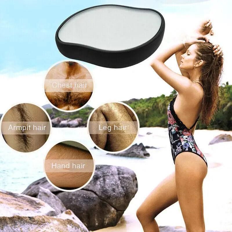 Painless Physical Hair Removal Epilators Crystal Hair Eraser For Women Men Hot - Black