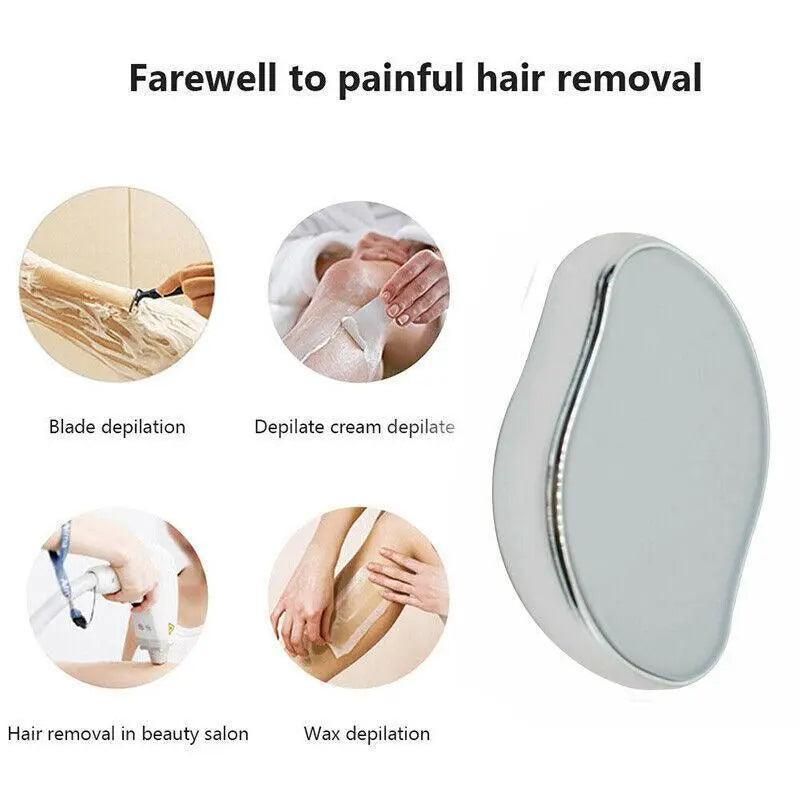 Painless Physical Hair Removal Epilators Crystal Hair Eraser For Women Men Hot - Gold