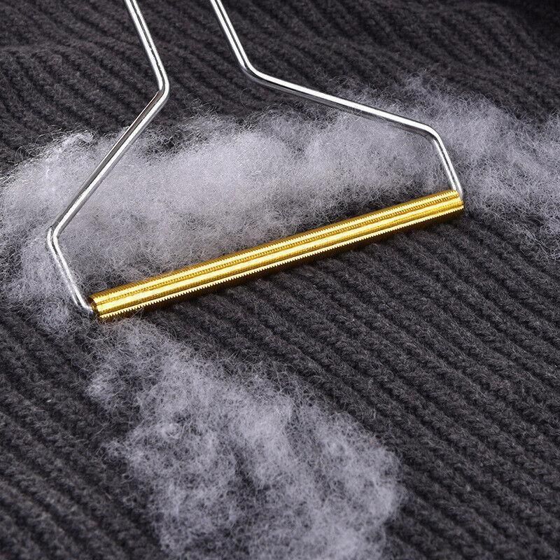 Lint Cleaner Pro Steel Manual Clothes Fluff Remover Fabric Sweater Fuzz Shaver - Silver