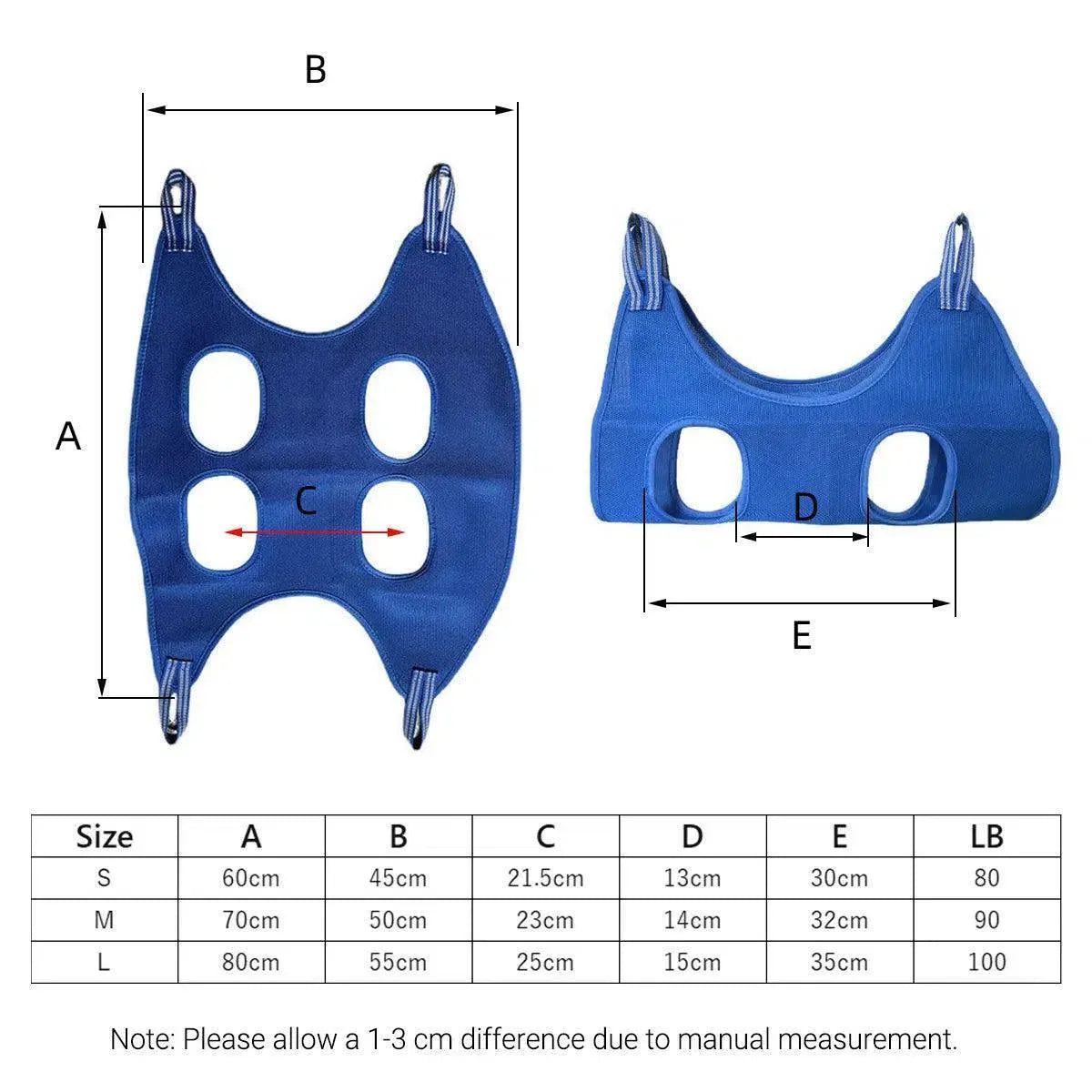 S Size Hammock Helper Pet Dog Cat Grooming Restraint Bags for Bathing Trimming Nail - Blue