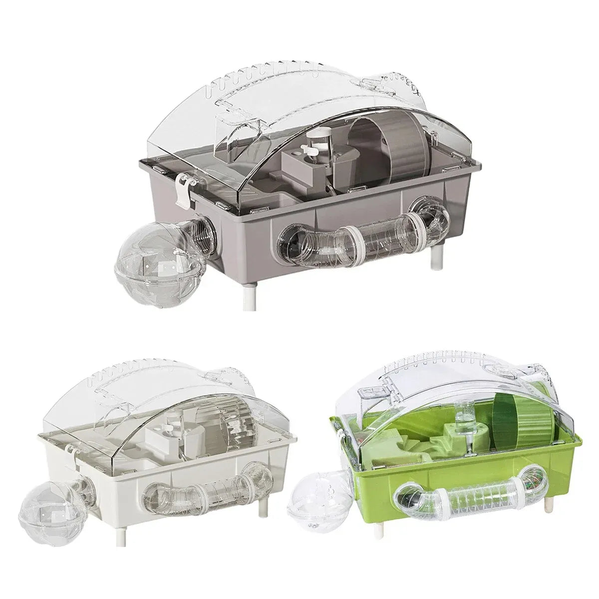 Acrylic Hamster Large Cage Luxury Villa House Playing House for Small Animals - Green