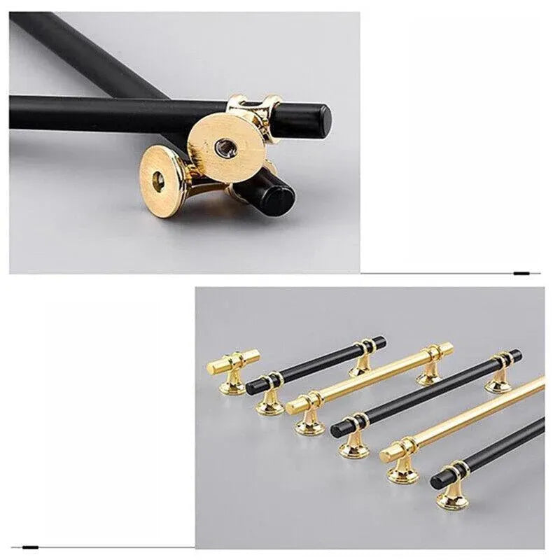 Black Gold Design Kitchen Cabinet Handles Drawer Bar Handle Pull 96 128 160 192 320MM - 128mm