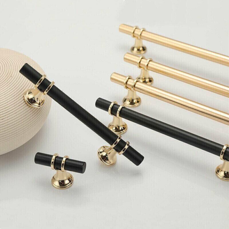 Black Gold Design Kitchen Cabinet Handles Drawer Bar Handle Pull 96 128 160 192 320MM - 128mm