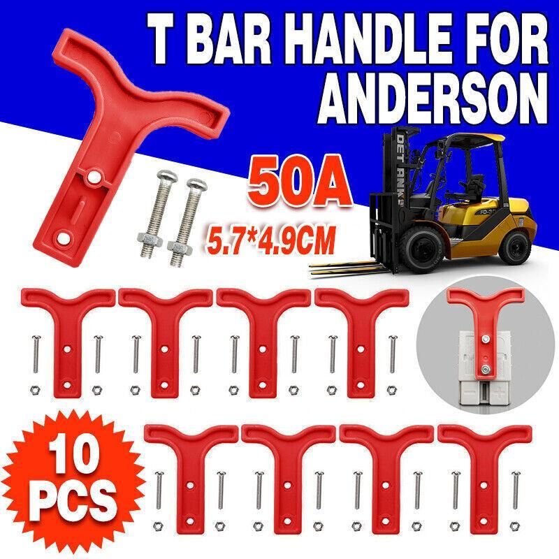 10X Red T Bar Handle For Anderson Style Plug Connectors Tool 50Amp - 24V 6Awg