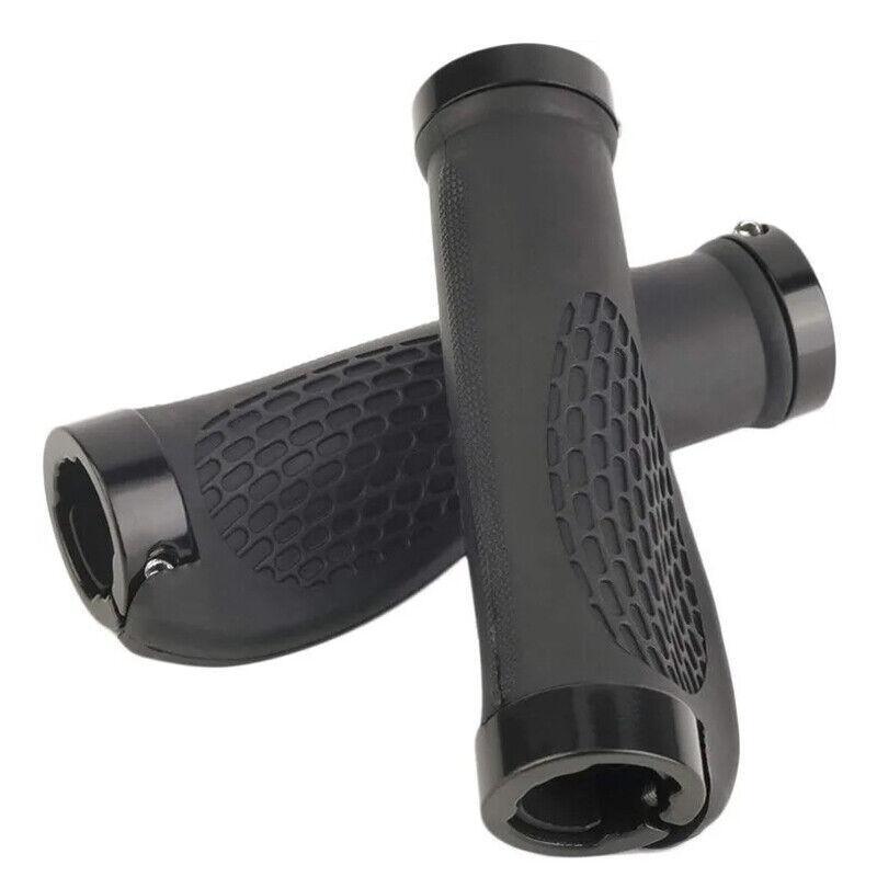 Ergonomic MTB Bike Handlebar Grips 2PCS Lock On Rubber Cycling Mountain Bicycle - Red