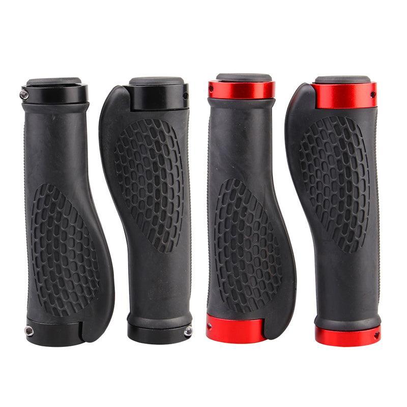 Ergonomic MTB Bike Handlebar Grips 2PCS Lock On Rubber Cycling Mountain Bicycle - Red
