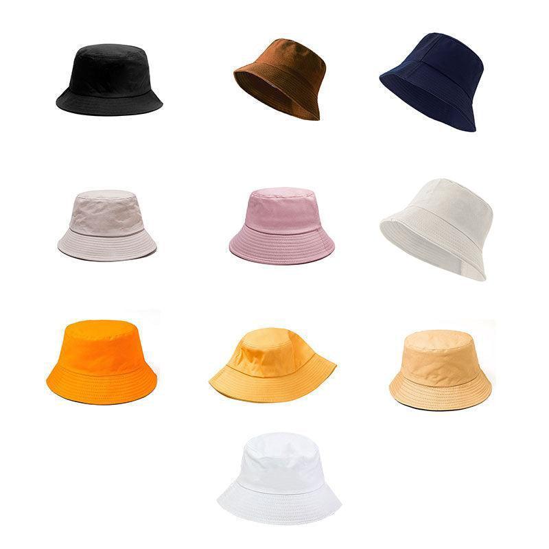 9 Colours Unisex Sun Bucket Hat Perfect for Outdoor Adventures - White