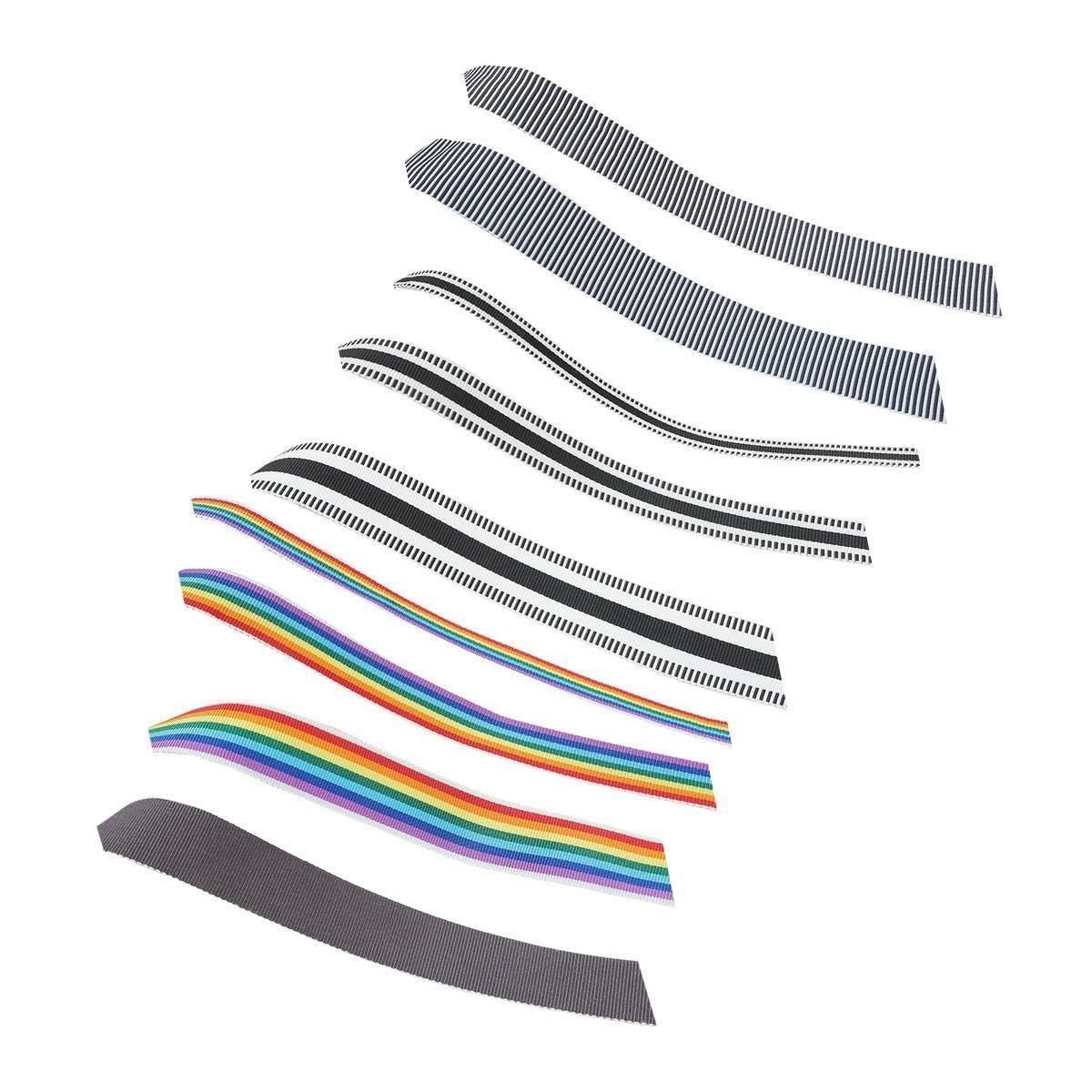 50Yards DIY Elastic Binding Tape Bias Ribbon Strap Sewing Craft Webbing Trimming - Black White -1.5cm