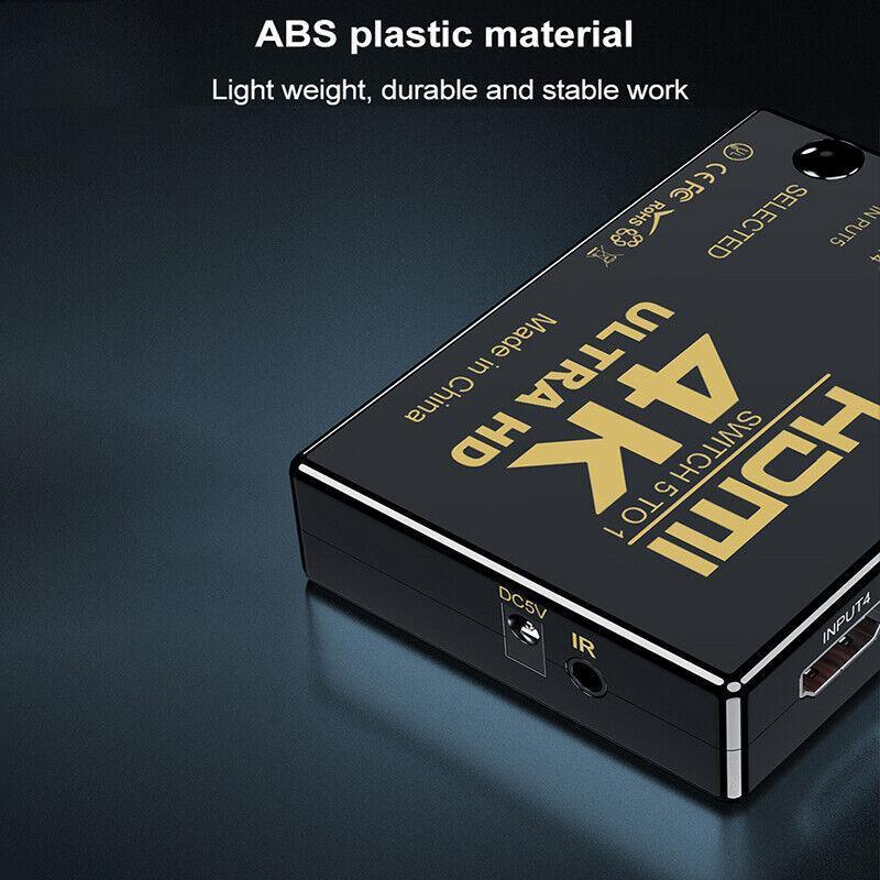 HDMI Switch Splitter 3-in-1 5-in-1 or 1-in-2 1080p 4K Manual or Remote Options - 3 in 1 Switch 1080p Manual