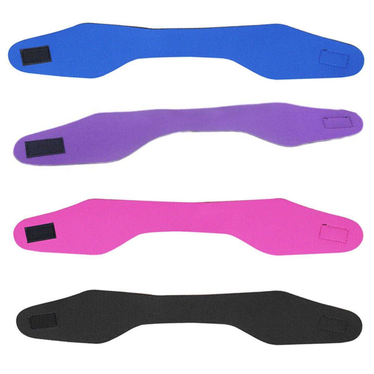 Adjustable Waterproof Swimming Headband for Ear Protection Unisex Diving Use - Black-M