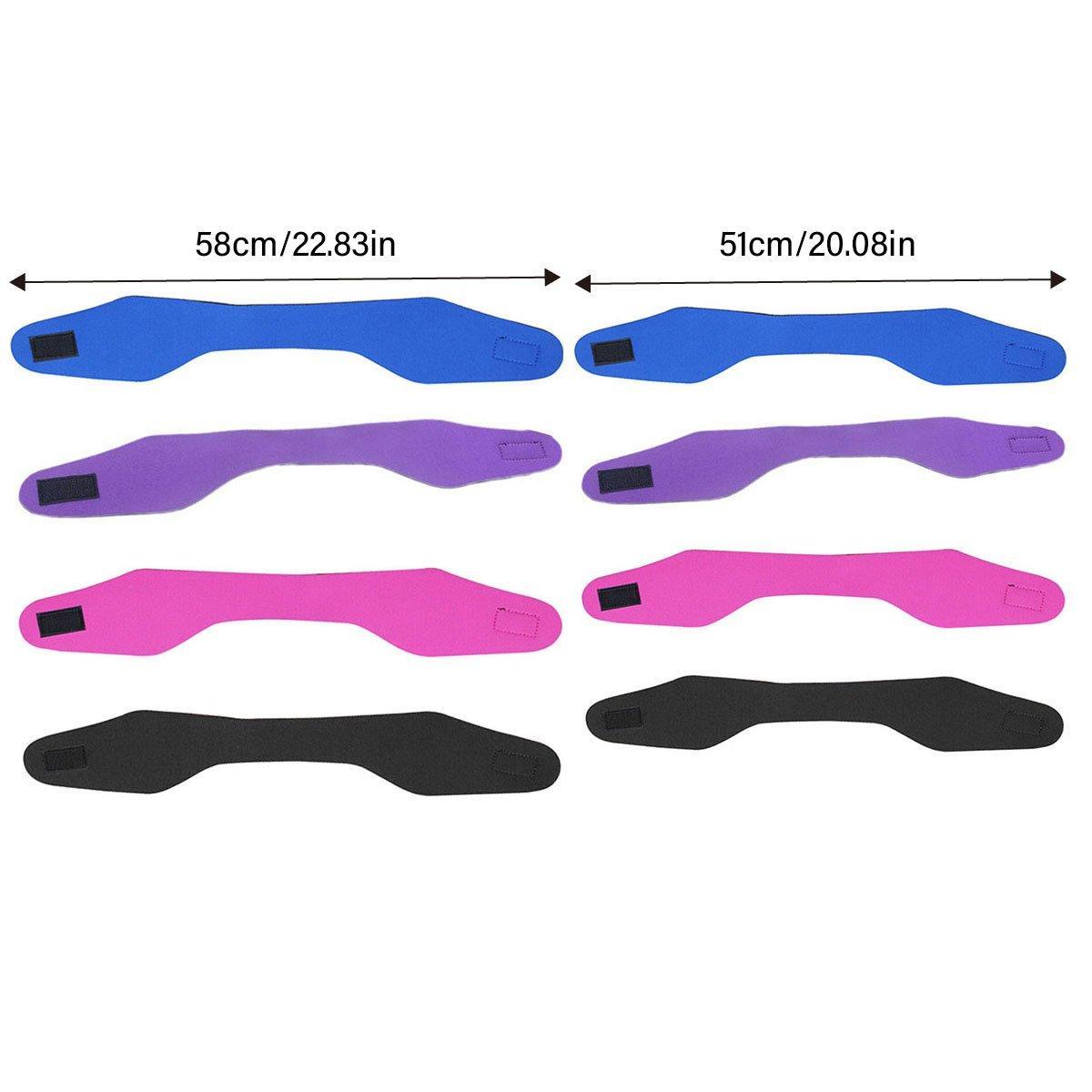 Adjustable Waterproof Swimming Headband for Ear Protection Unisex Diving Use - Red-L