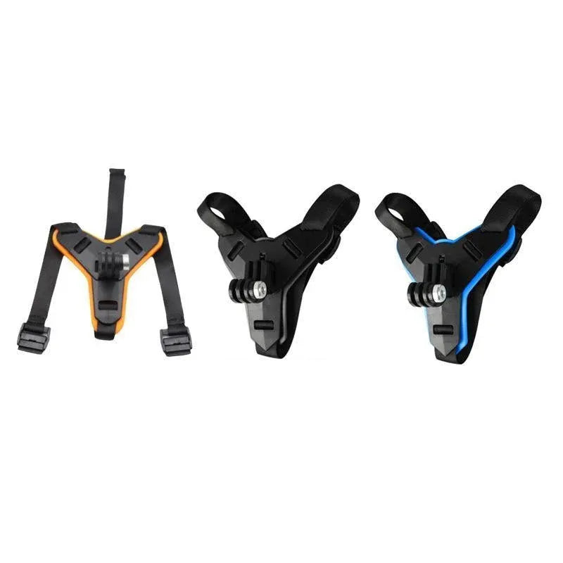 Helmet Chin Mount Holder Motorcycle Strap For GoPro Hero 9/8/7/6/5 Sports Camera - Orange