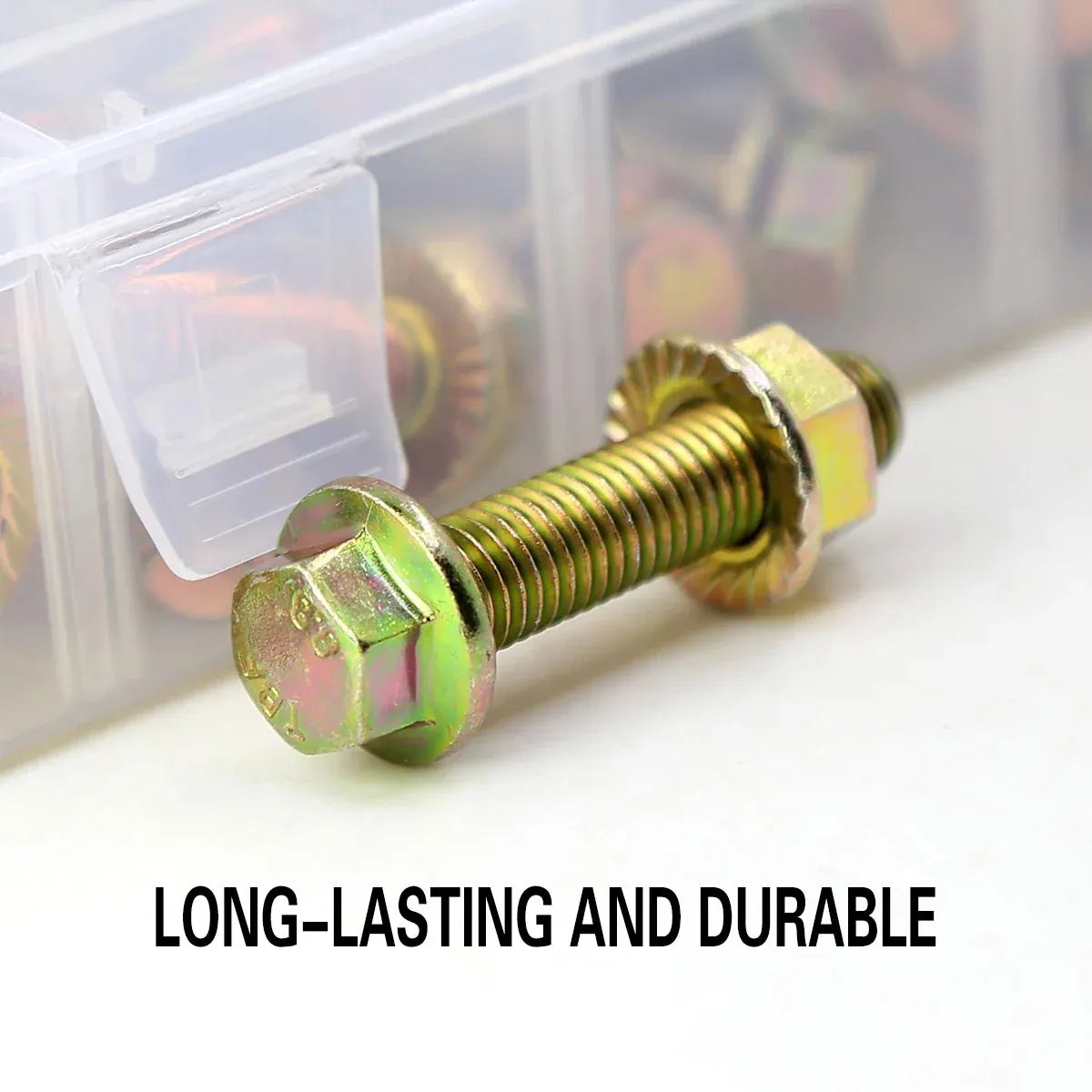 240pcs 8.8 Grade Carbon Steel Flange Hex Bolt Nut Kit M5 M6 M8 with Case