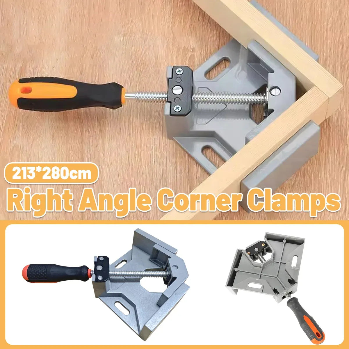 Right Angle Clamp Single Handle 90 Degree Woodworking Drill Guide Corner Tool