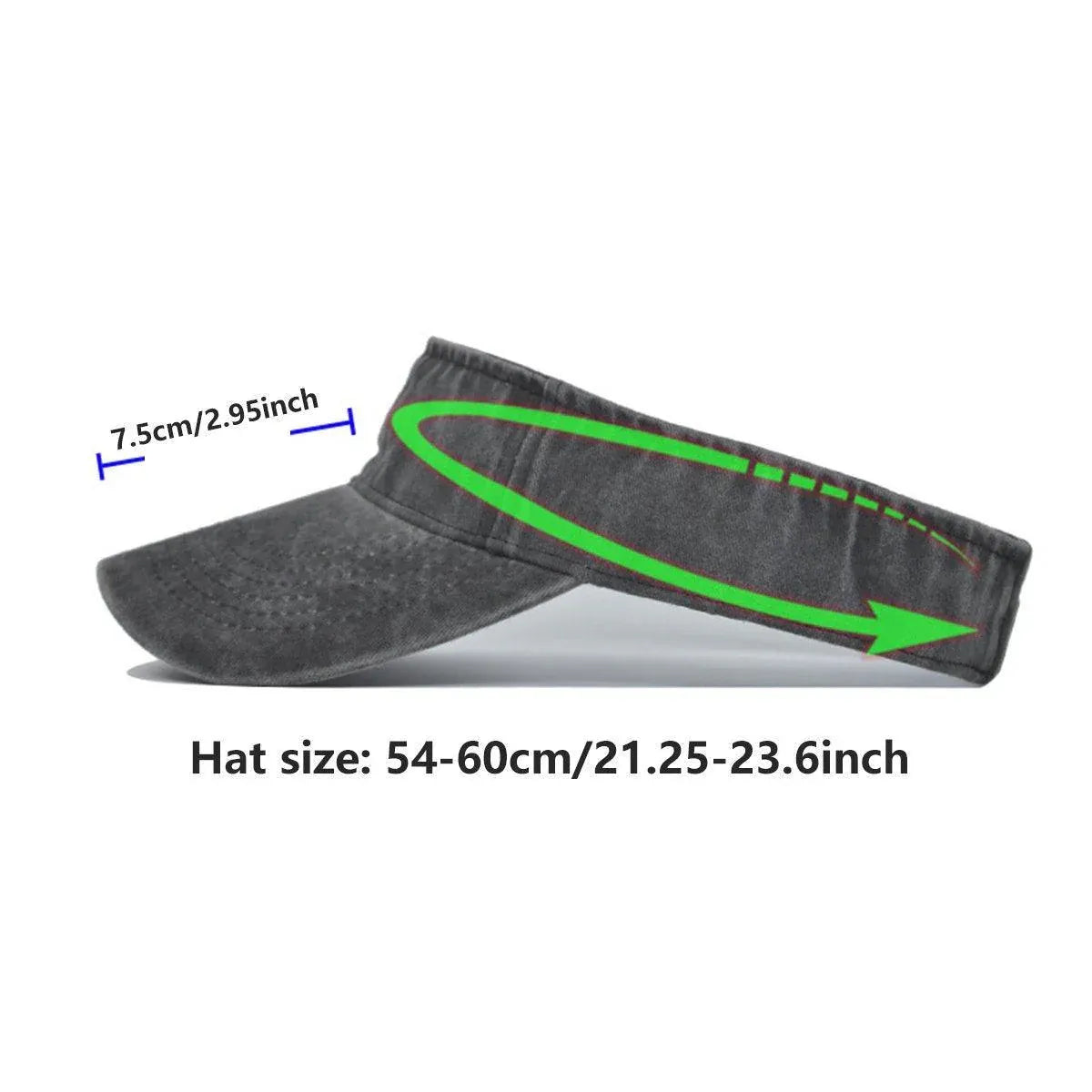 Unisex Summer Denim Sun Visor Cap Breathable Washed Running Hat - Army Green