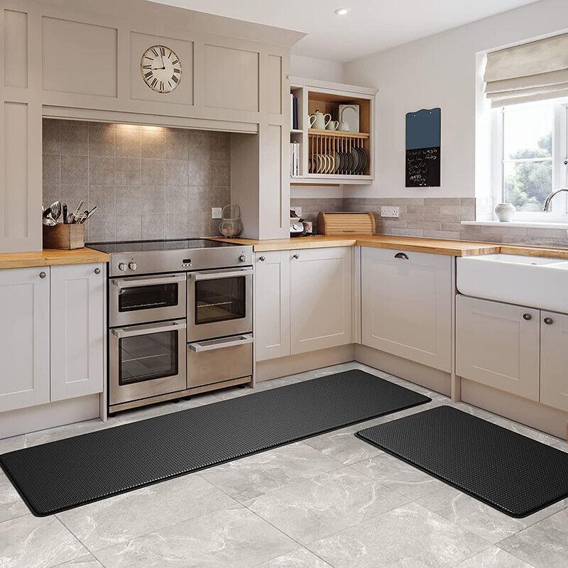 44x120cm Non-Slip Waterproof Kitchen Door Mat Home Floor Rug Carpet Anti-Oil Easy Clean - Green
