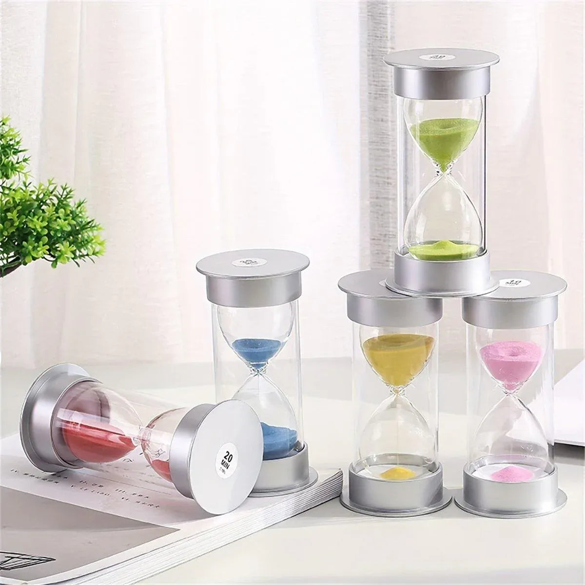10/15/30 Minute Hourglass Timer Sand Timer for Home Office and Classroom Use - Purple-30min