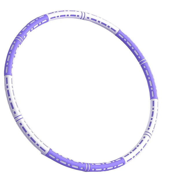 Detachable Weighted Hula Hoop Fitness Equipment for Exercise Use White Purple