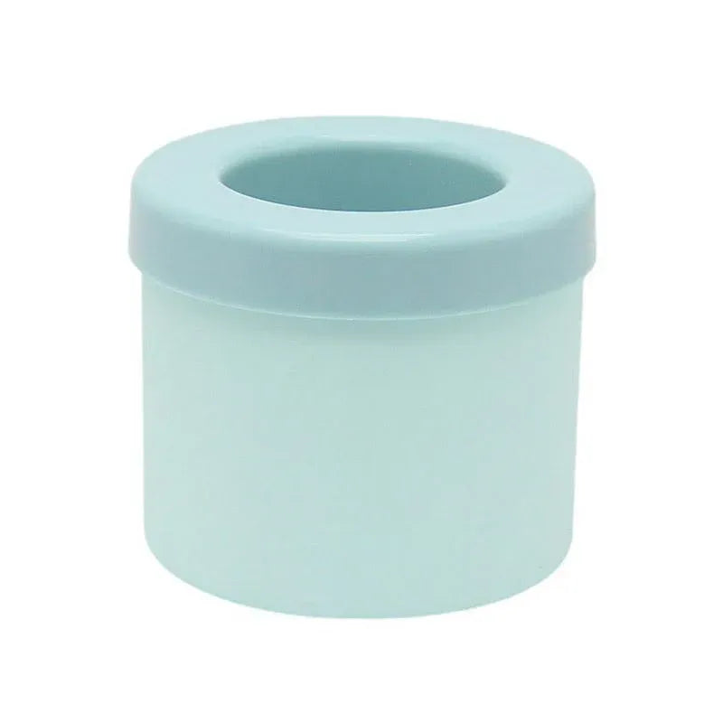 Silicone Ice Cube Tray Mould Ice Box Compartment Bucket for Easy Ice Making - Blue