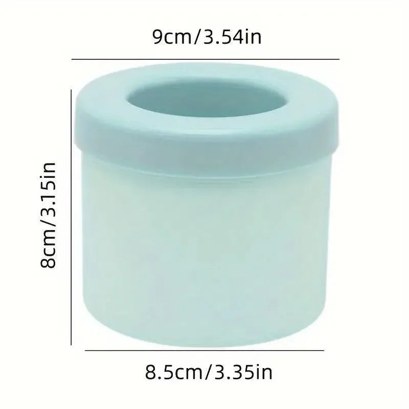Silicone Ice Cube Tray Mould Ice Box Compartment Bucket for Easy Ice Making - Yellow