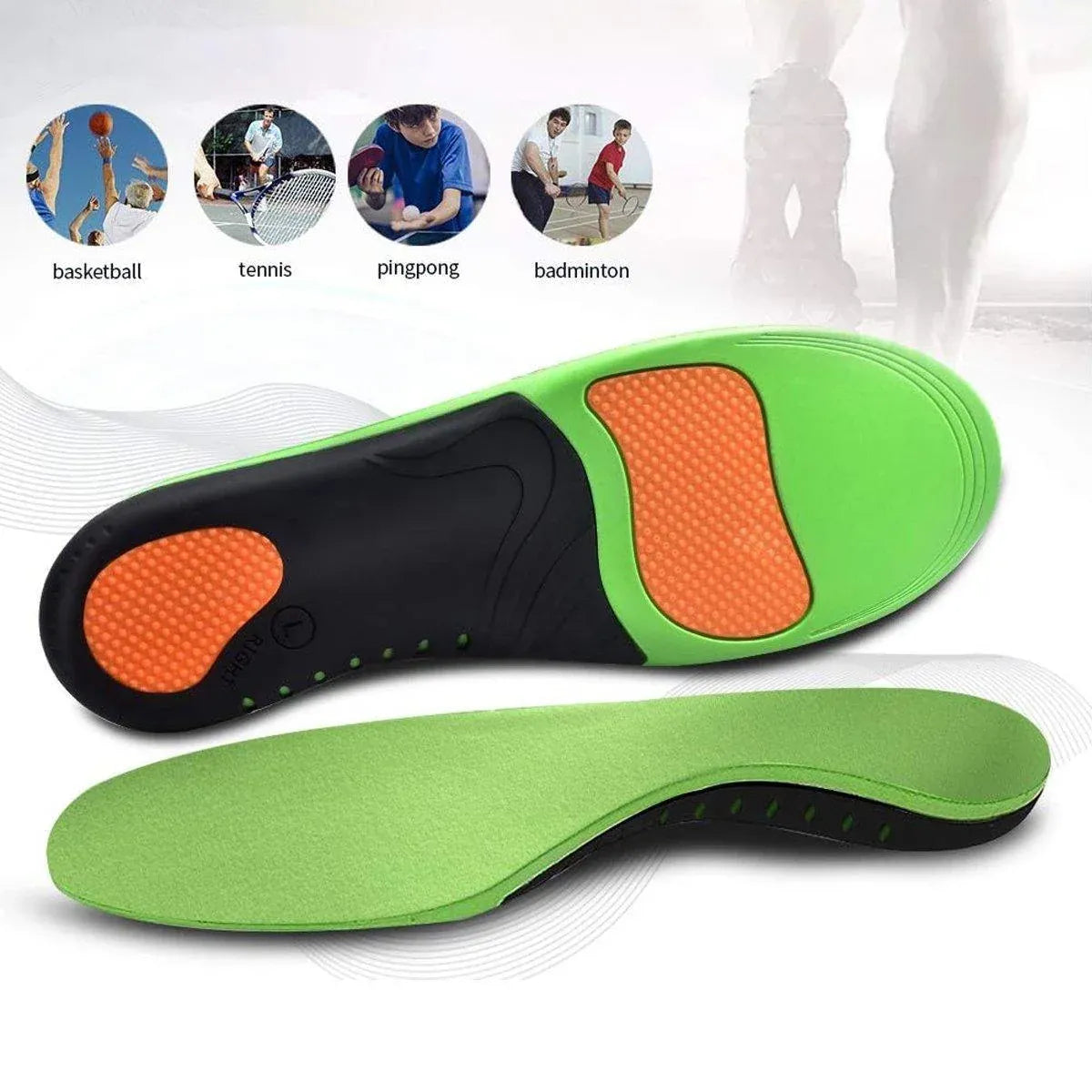 4 SizesOrthotic Insoles Arch Support for Flat Feet High Arches Plantar Fasciitis - L