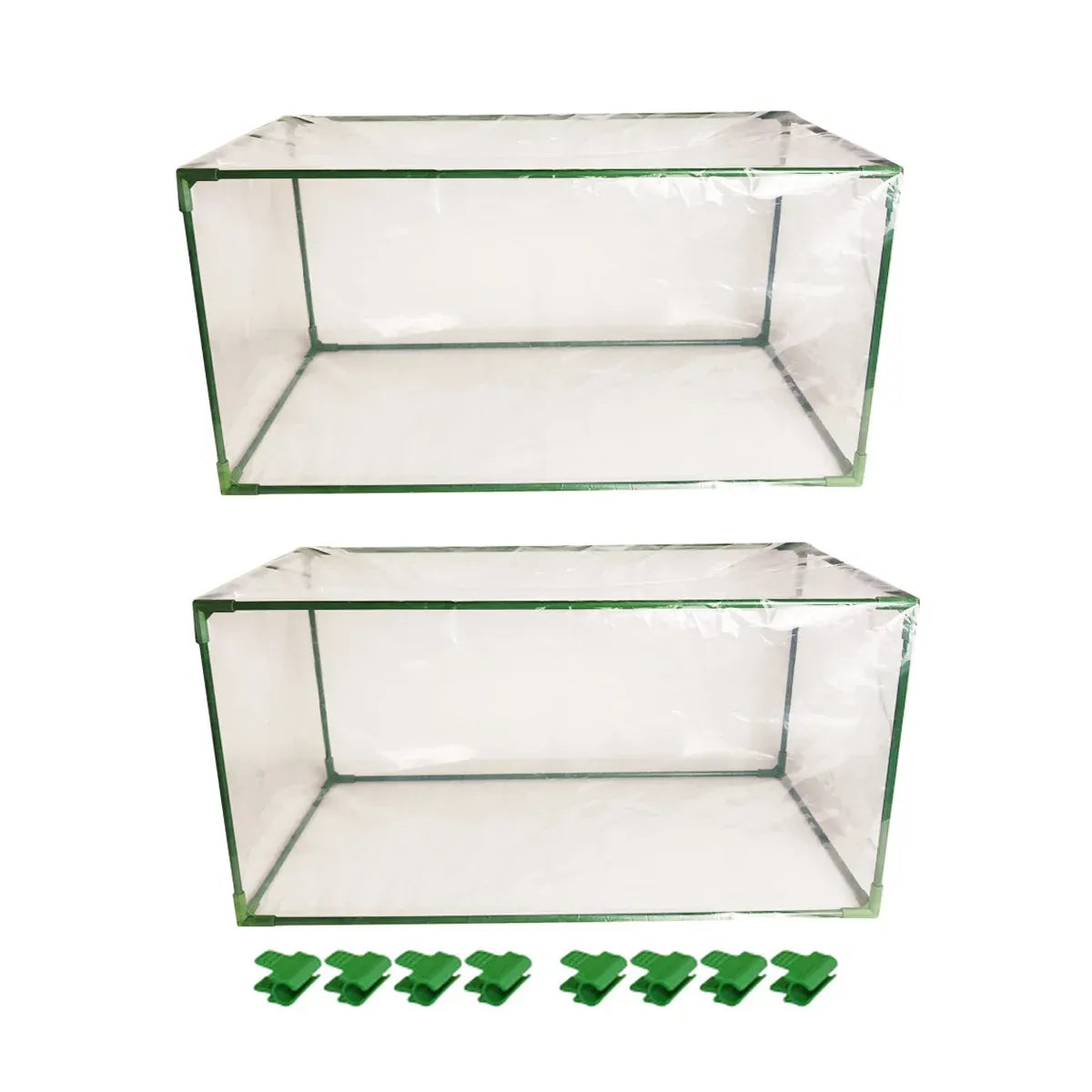 2pcs Mini Greenhouse Portable PVC Greenhouse Square Small Greenhouse Cover