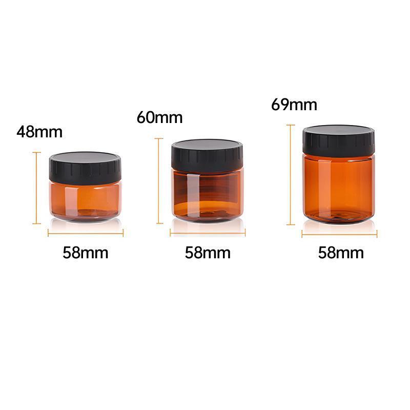 10pcs Brown PET Plastic Wide Mouth Bottles for Storage and Skincare Packaging - Frosted - 120ml