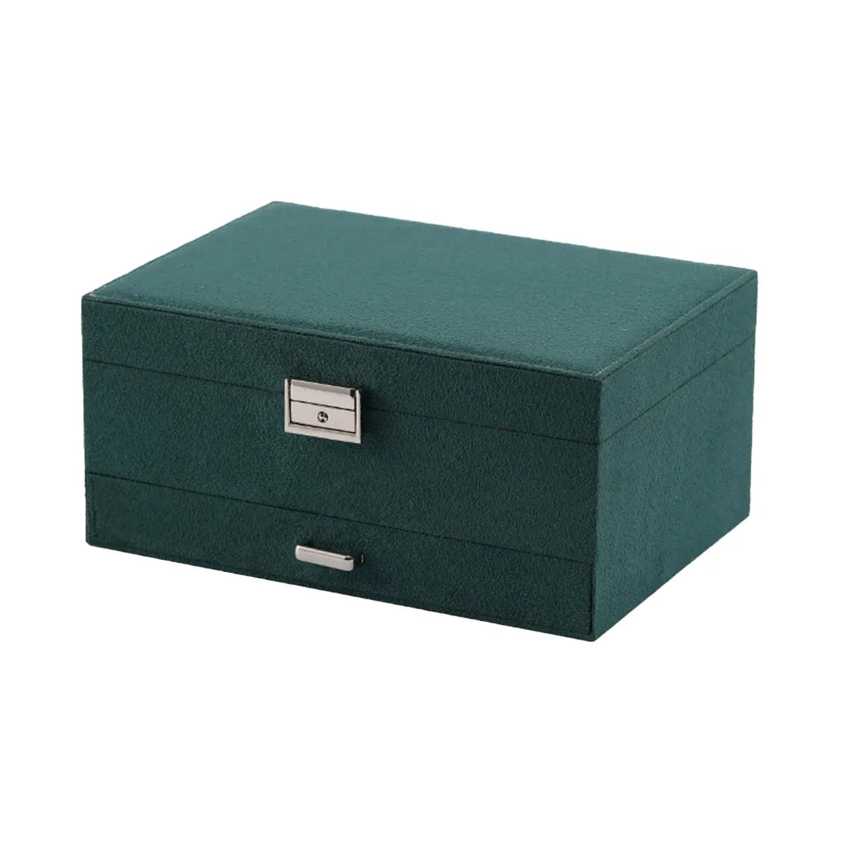 3 Tier Lockable Jewelry Storage Box with Drawers Soft Lining Large Capacity