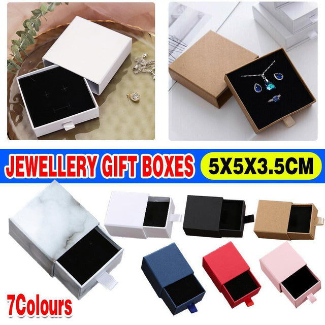 Jewellery Gift Box Necklace Ring Bracelet Bangle Earring 5*5*3.5cm Blue