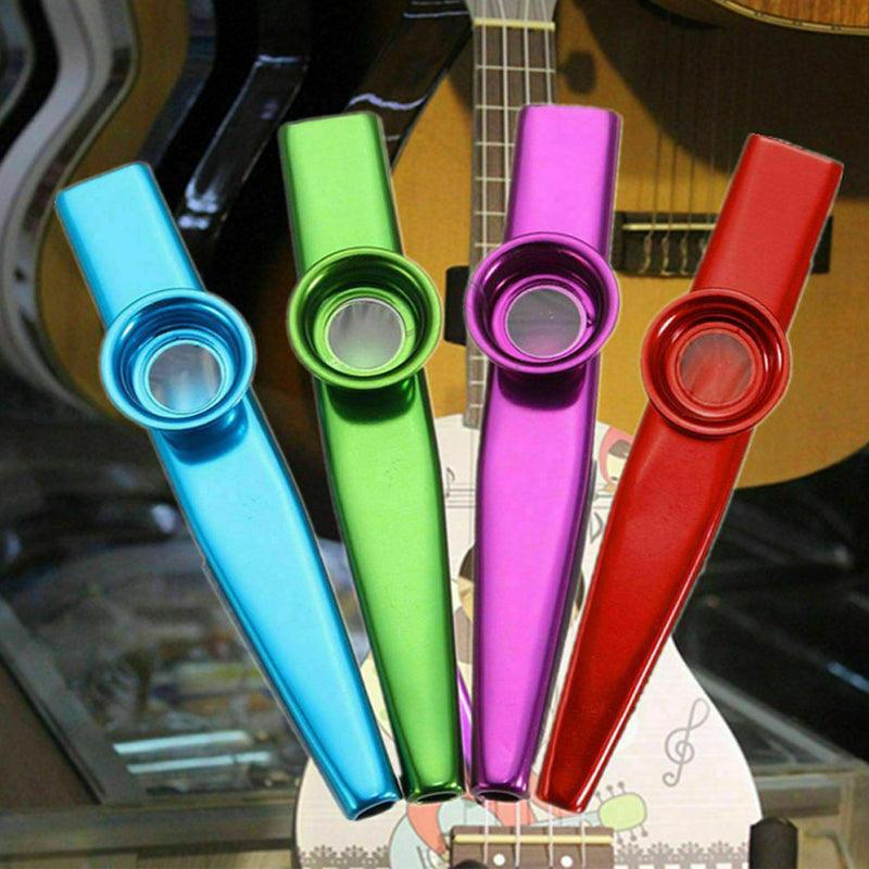 Kazoo Musical Instrument Mouth Flute Diaphragm Guitar Partner Harmonica Style - Red