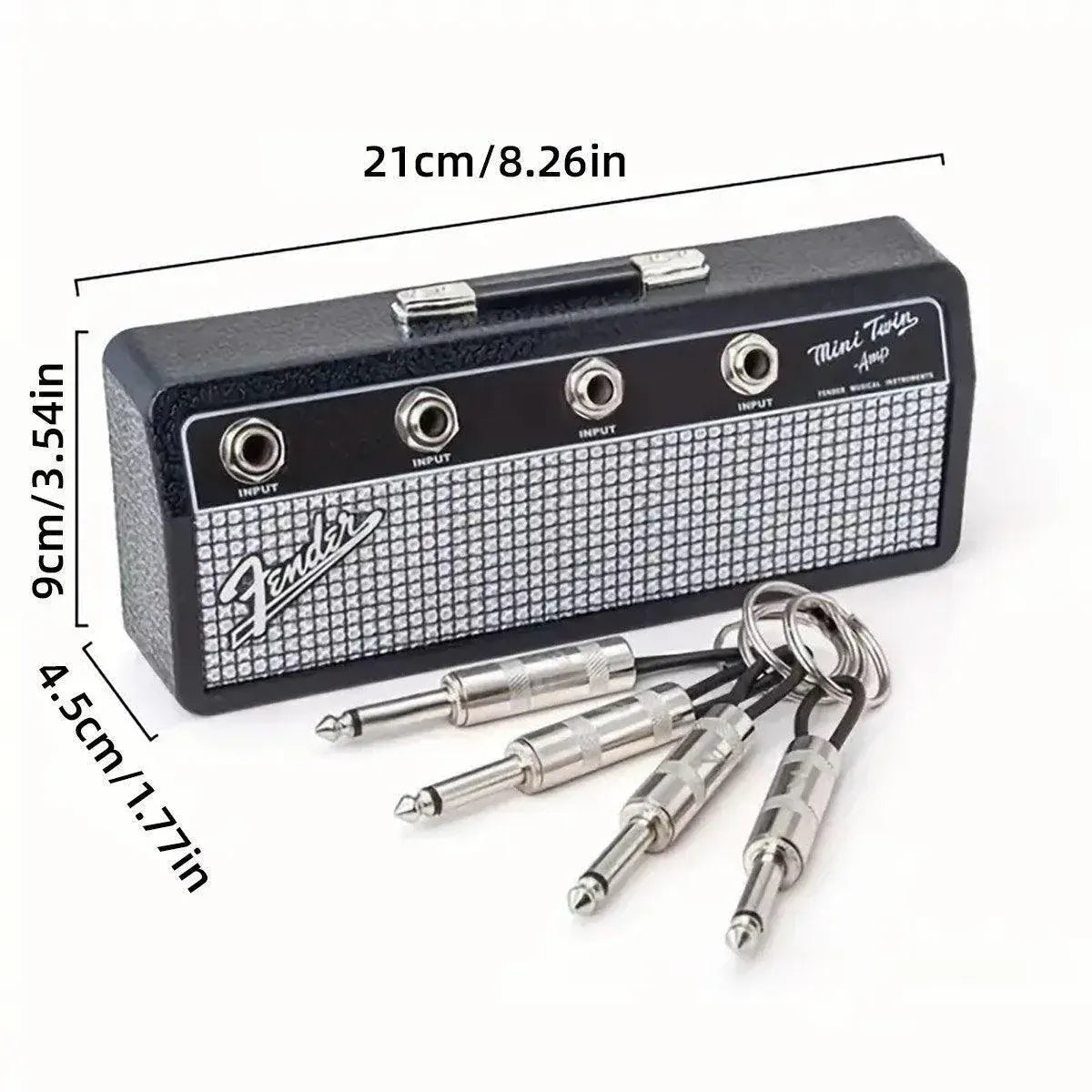 Guitar Shaped Wall Mounted Key Holder Decorative Storage Rack Home Organiser