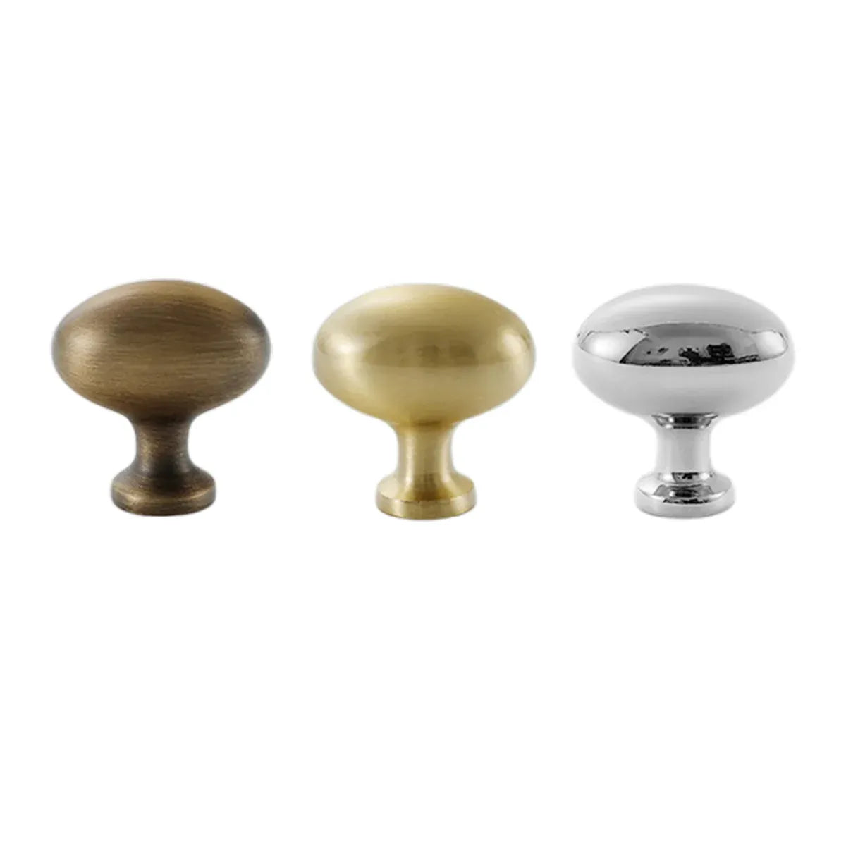 Pigeon Egg Cabinet Handle Single Hole French Style Drawer Pull for Door Closet - Silver