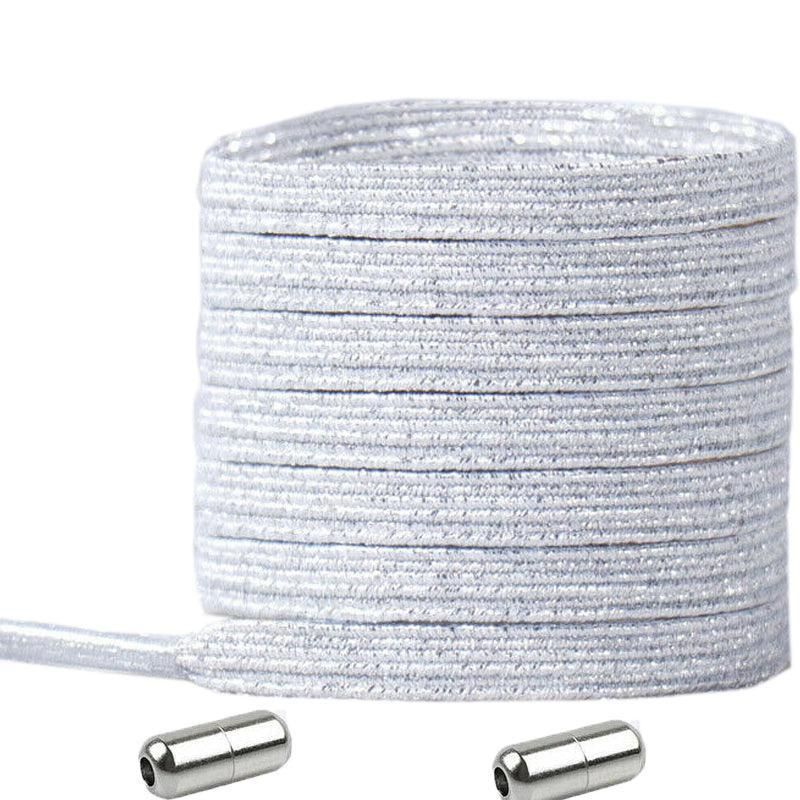No Tie Locked Elastic Shoelace Shoe Lace Lazy Laces Sneakers Sports - NO.15 Snow
