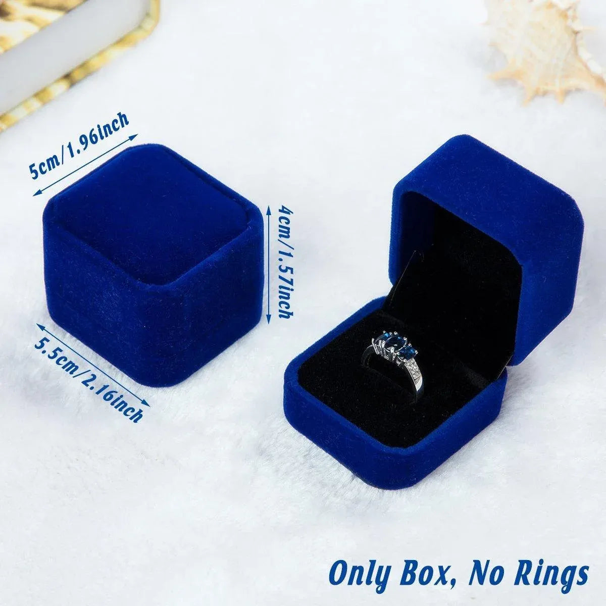 10X Flannel Ring Jewelry Earring Ring Jewelry Boxes Exquisite Gift Organizer - Red